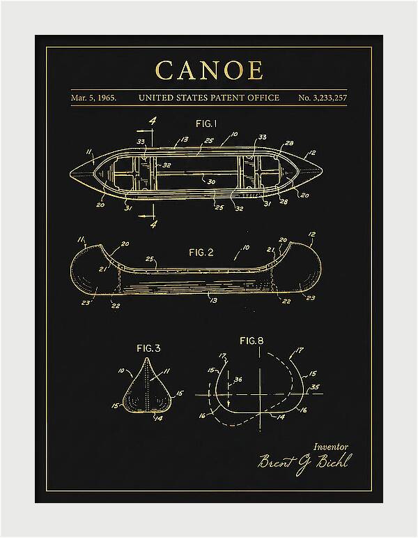 Canoe Gold Patent Us3233257a