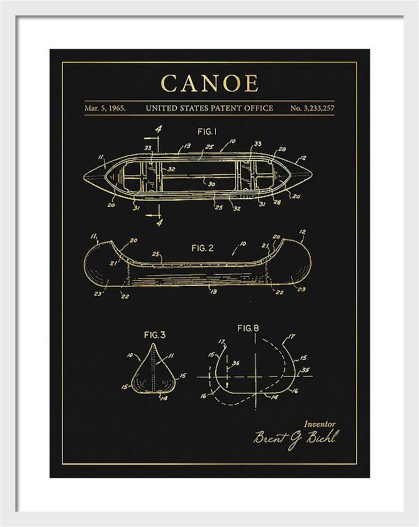 Canoe Gold Patent Us3233257a
