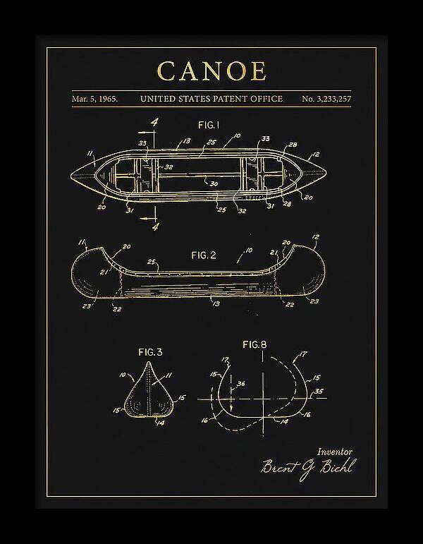 Canoe Gold Patent Us3233257a
