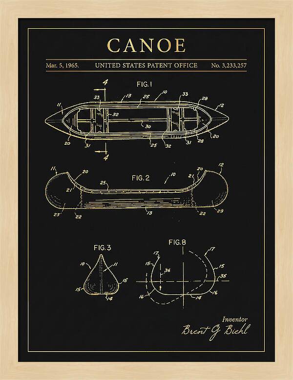 Canoe Gold Patent Us3233257a