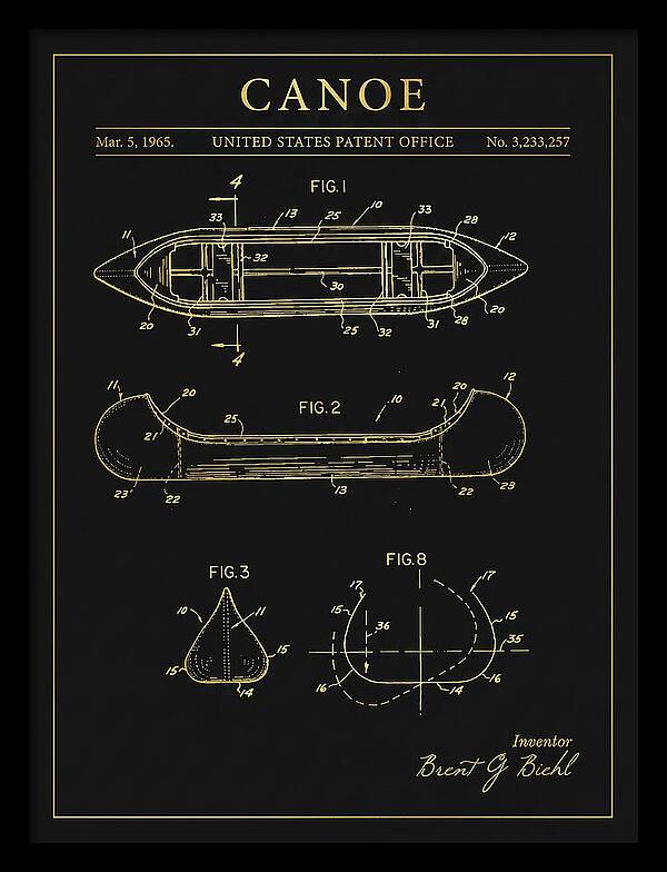 Canoe Gold Patent Us3233257a