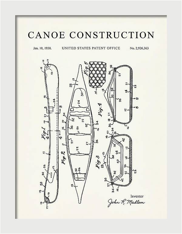 Canoe Minimalist Patent Us2926363a