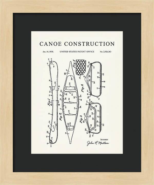 Canoe Minimalist Patent Us2926363a