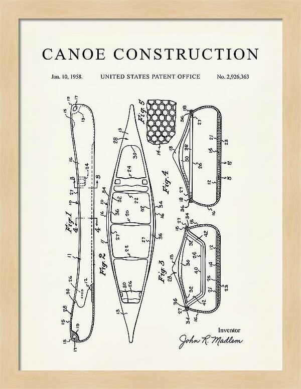 Canoe Minimalist Patent Us2926363a