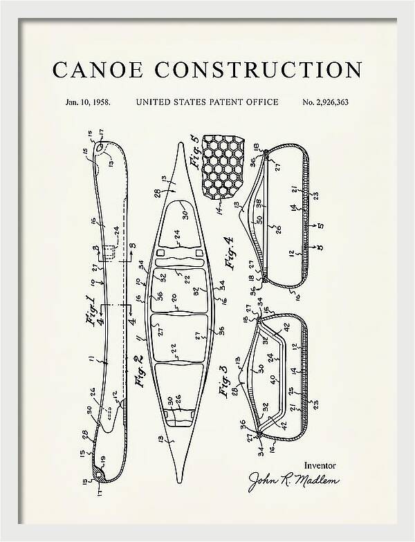 Canoe Minimalist Patent Us2926363a