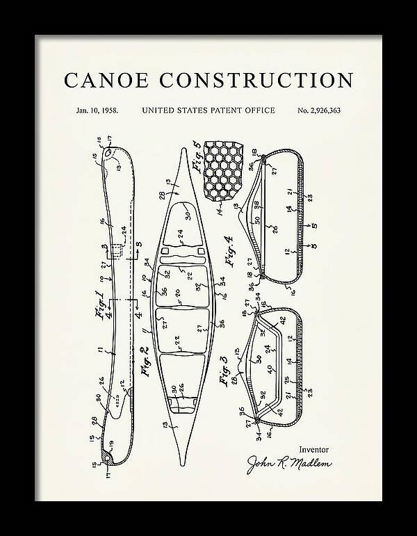 Canoe Minimalist Patent Us2926363a