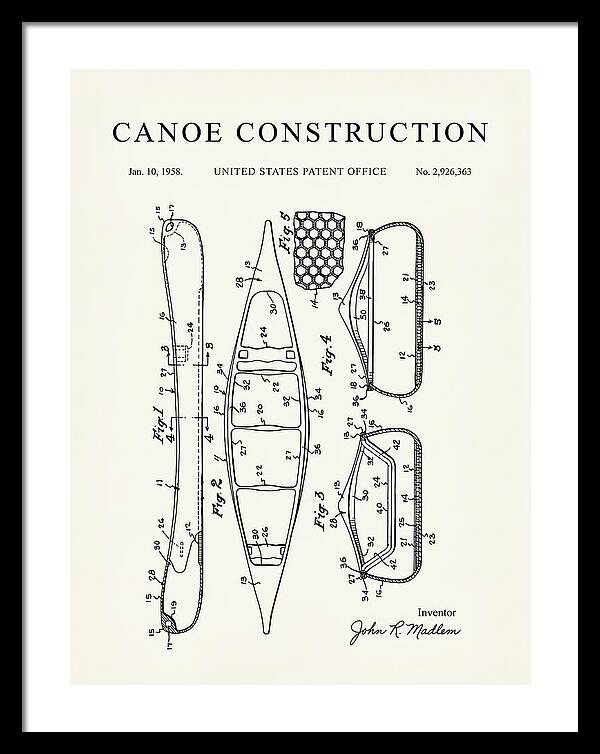 Canoe Minimalist Patent Us2926363a