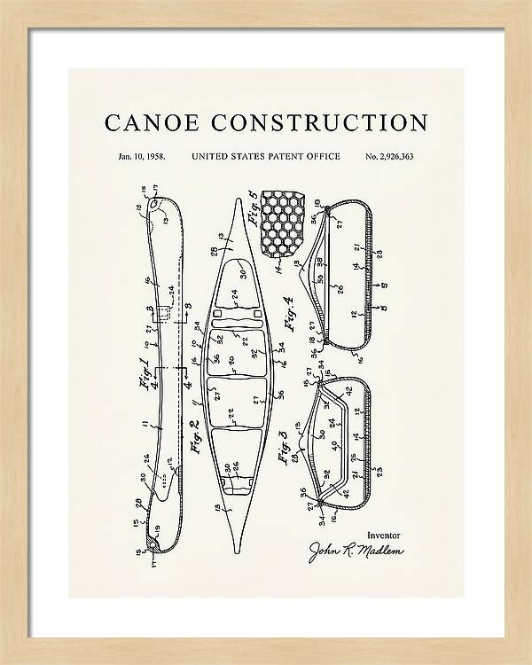 Canoe Minimalist Patent Us2926363a
