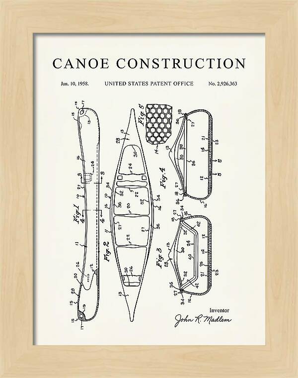 Canoe Minimalist Patent Us2926363a