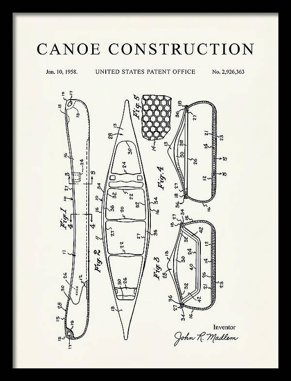 Canoe Minimalist Patent Us2926363a