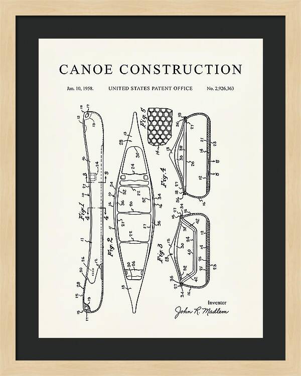 Canoe Minimalist Patent Us2926363a