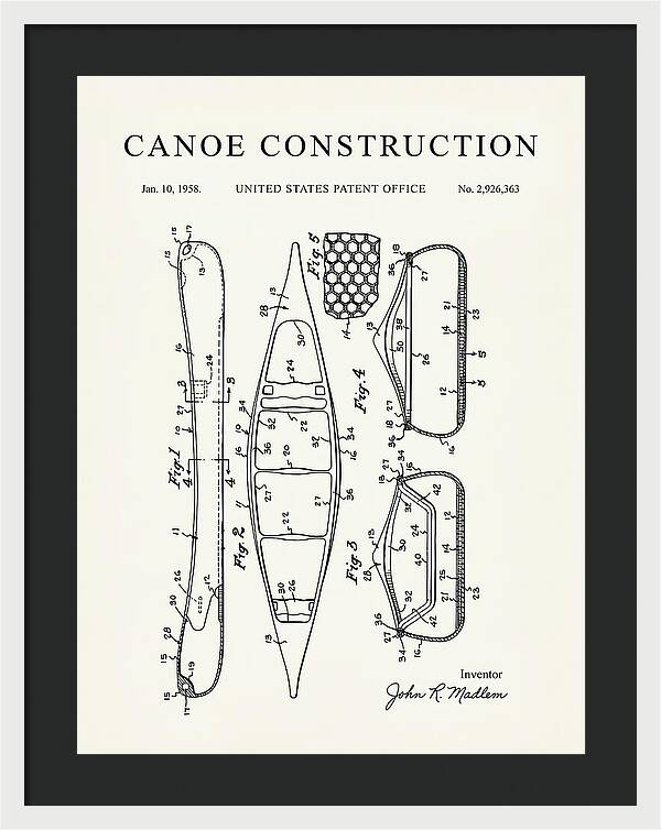 Canoe Minimalist Patent Us2926363a