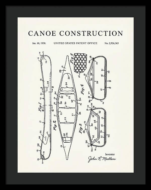 Canoe Minimalist Patent Us2926363a