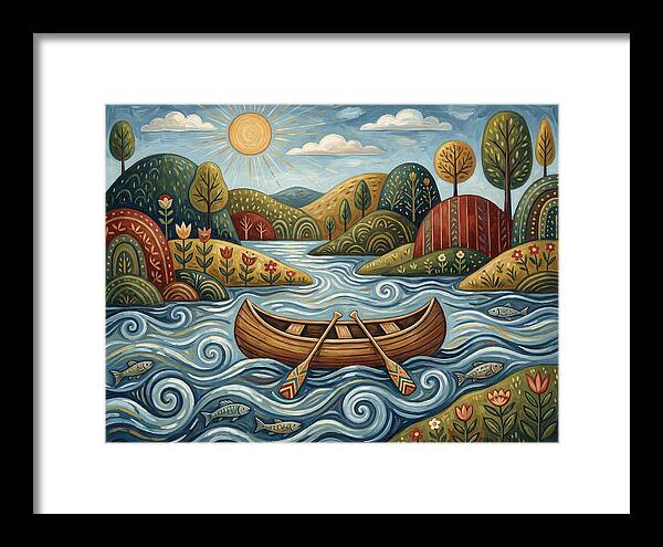 Canoe On A Serene River