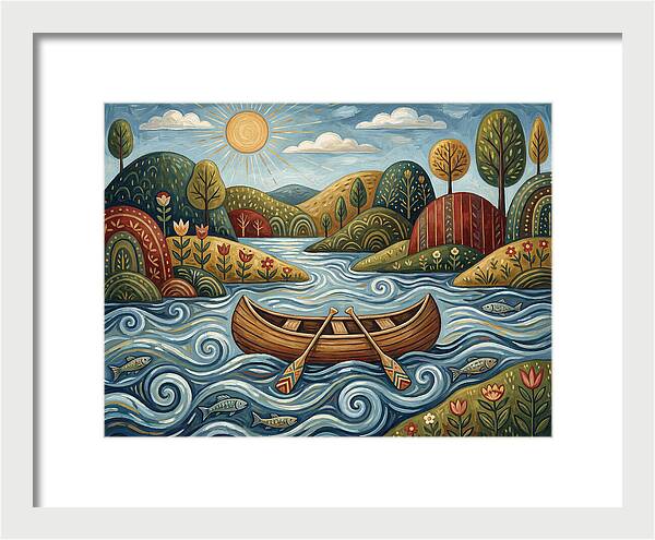 Canoe On A Serene River