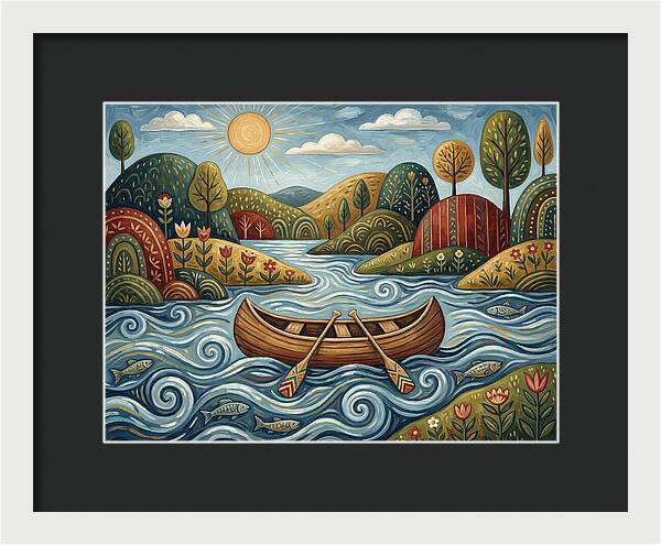 Canoe On A Serene River