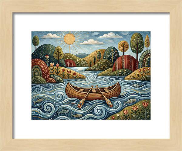 Canoe On A Serene River