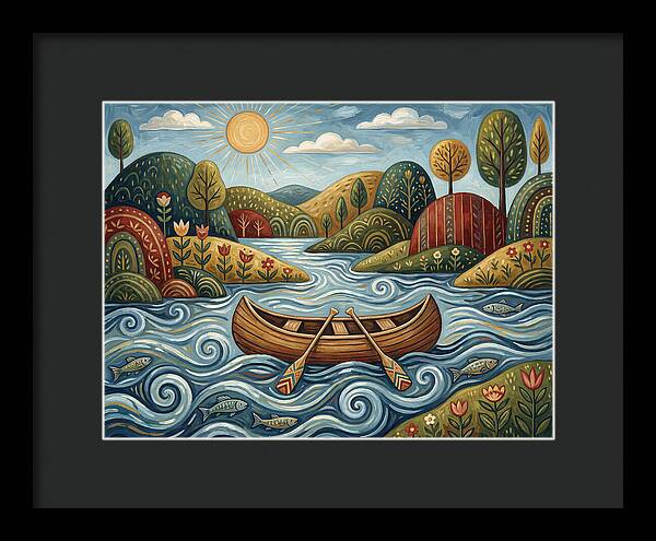 Canoe On A Serene River