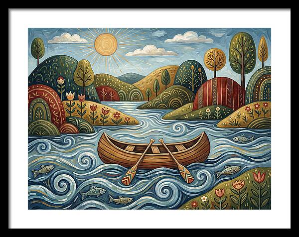 Canoe On A Serene River
