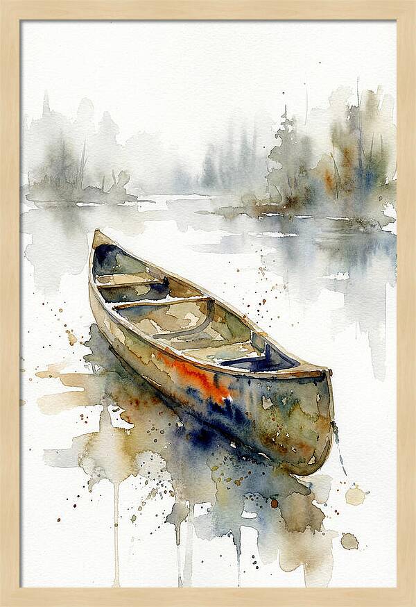 Canoe On Serene Waters