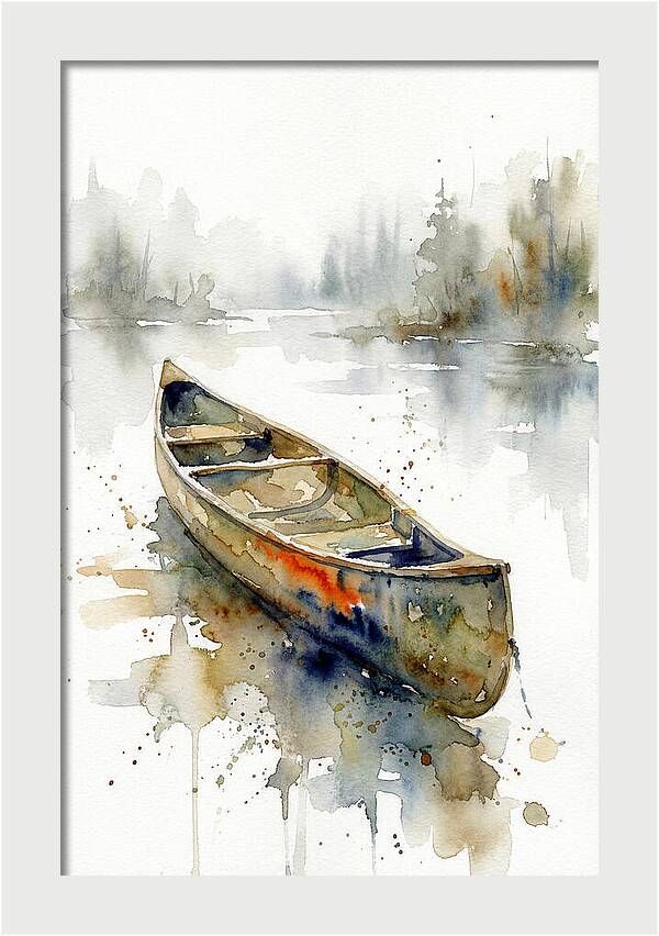 Canoe On Serene Waters