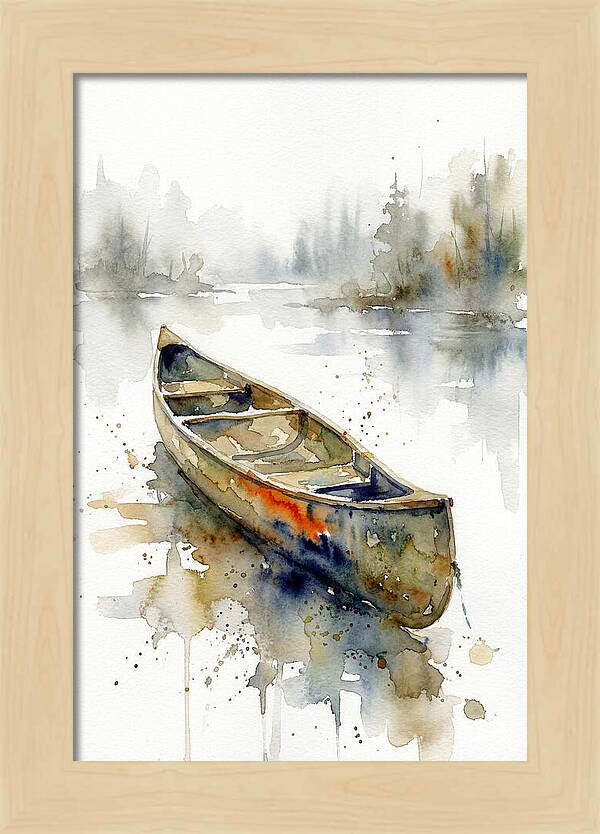 Canoe On Serene Waters