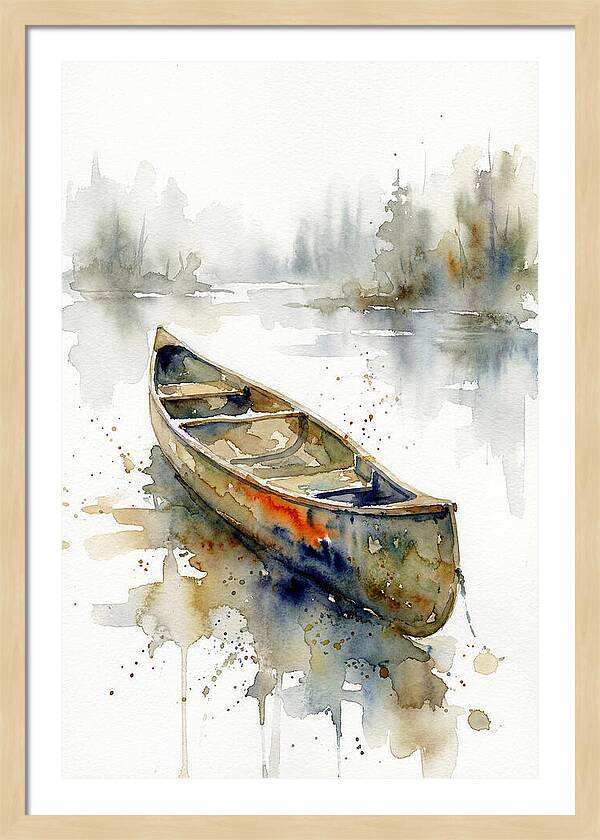 Canoe On Serene Waters