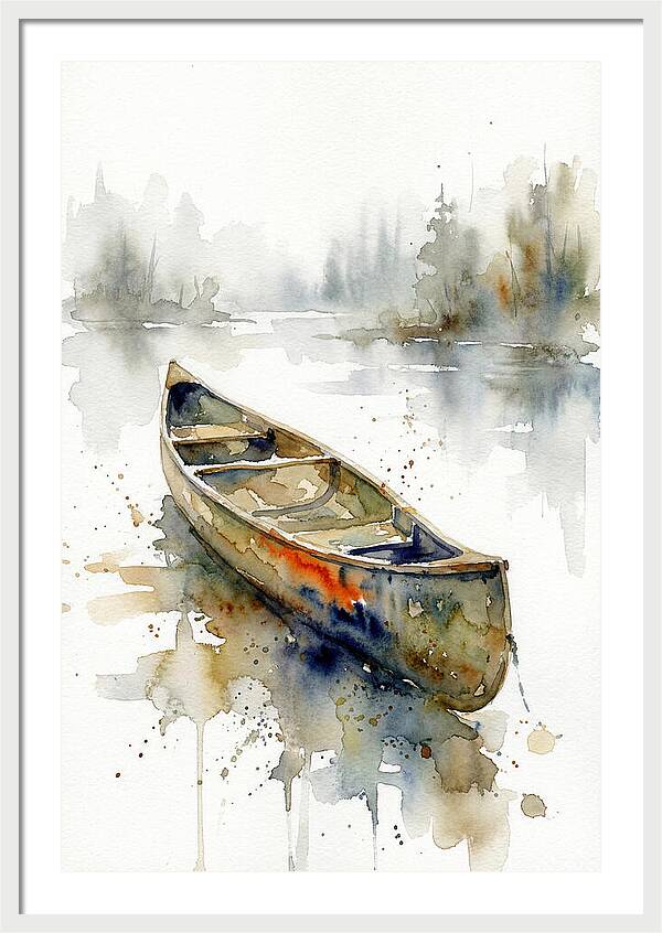 Canoe On Serene Waters