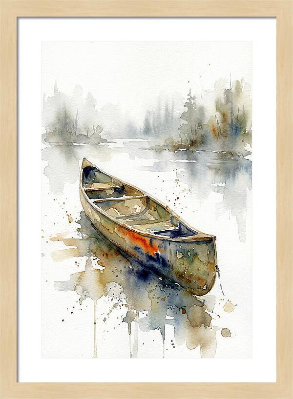 Canoe On Serene Waters