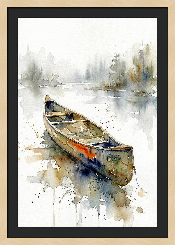 Canoe On Serene Waters