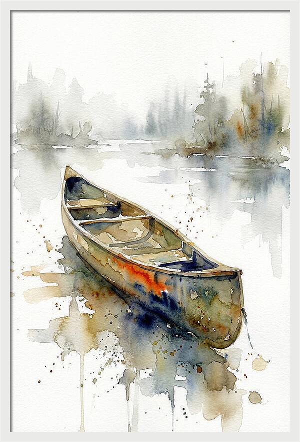 Canoe On Serene Waters