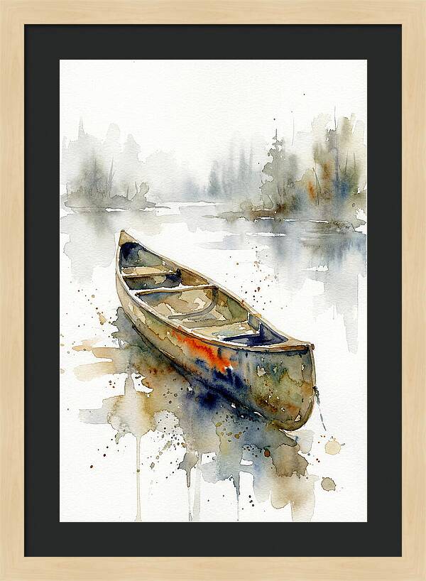 Canoe On Serene Waters