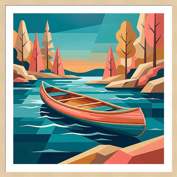 Canoe On Tranquil Waters