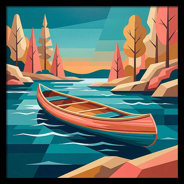 Canoe On Tranquil Waters