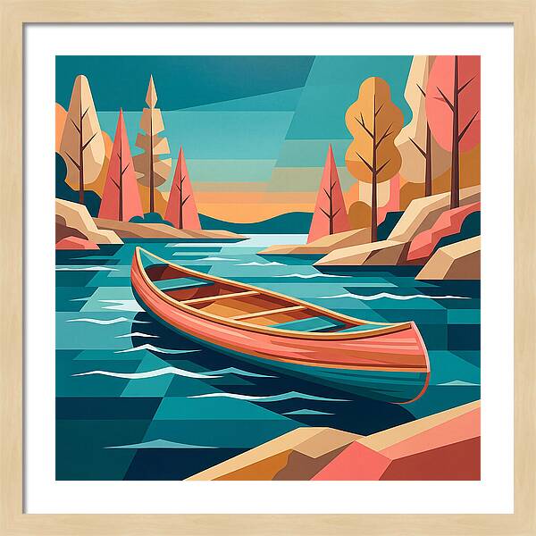 Canoe On Tranquil Waters