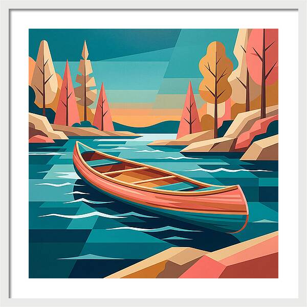 Canoe On Tranquil Waters
