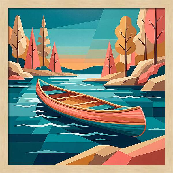 Canoe On Tranquil Waters