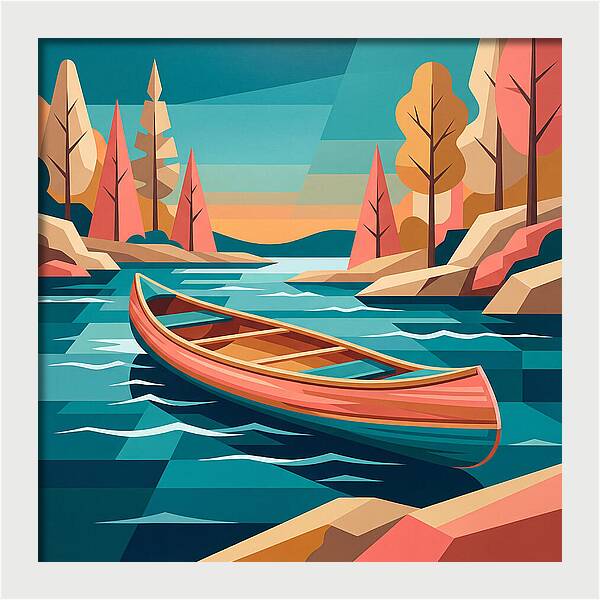 Canoe On Tranquil Waters