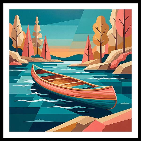 Canoe On Tranquil Waters