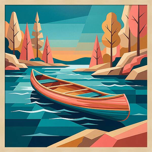 Canoe On Tranquil Waters