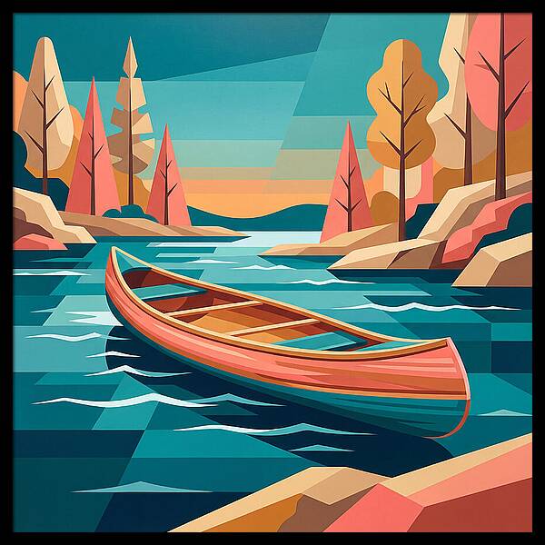 Canoe On Tranquil Waters