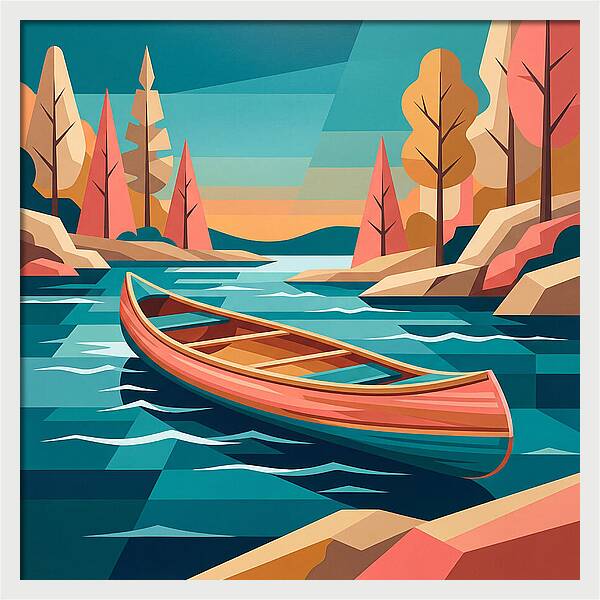 Canoe On Tranquil Waters