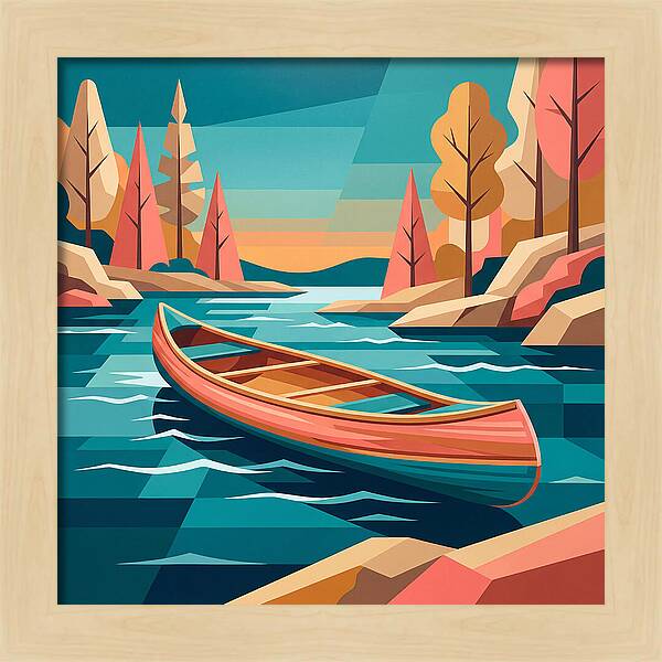 Canoe On Tranquil Waters
