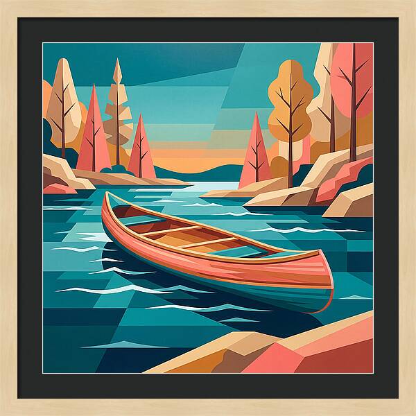 Canoe On Tranquil Waters