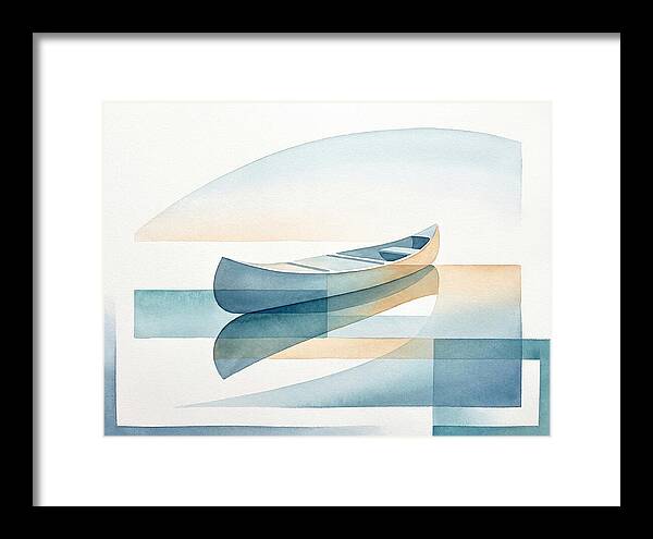 Canoe Reflections In Water