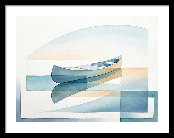 Canoe Reflections In Water