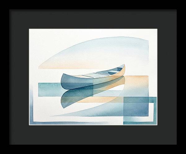 Canoe Reflections In Water