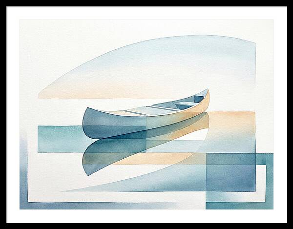 Canoe Reflections In Water