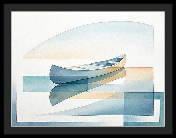 Canoe Reflections In Water