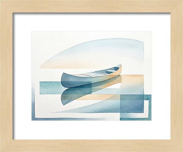 Canoe Reflections In Water